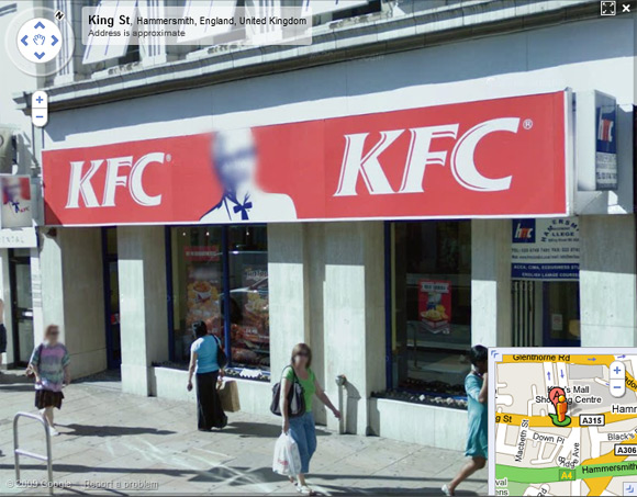 Google Street View Facial Recogition Fail