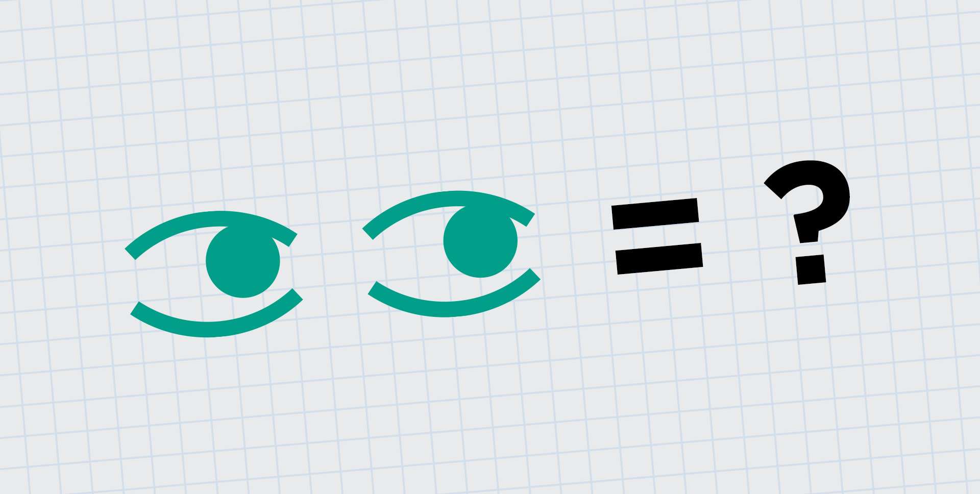 A pair of eye icons next to a question mark