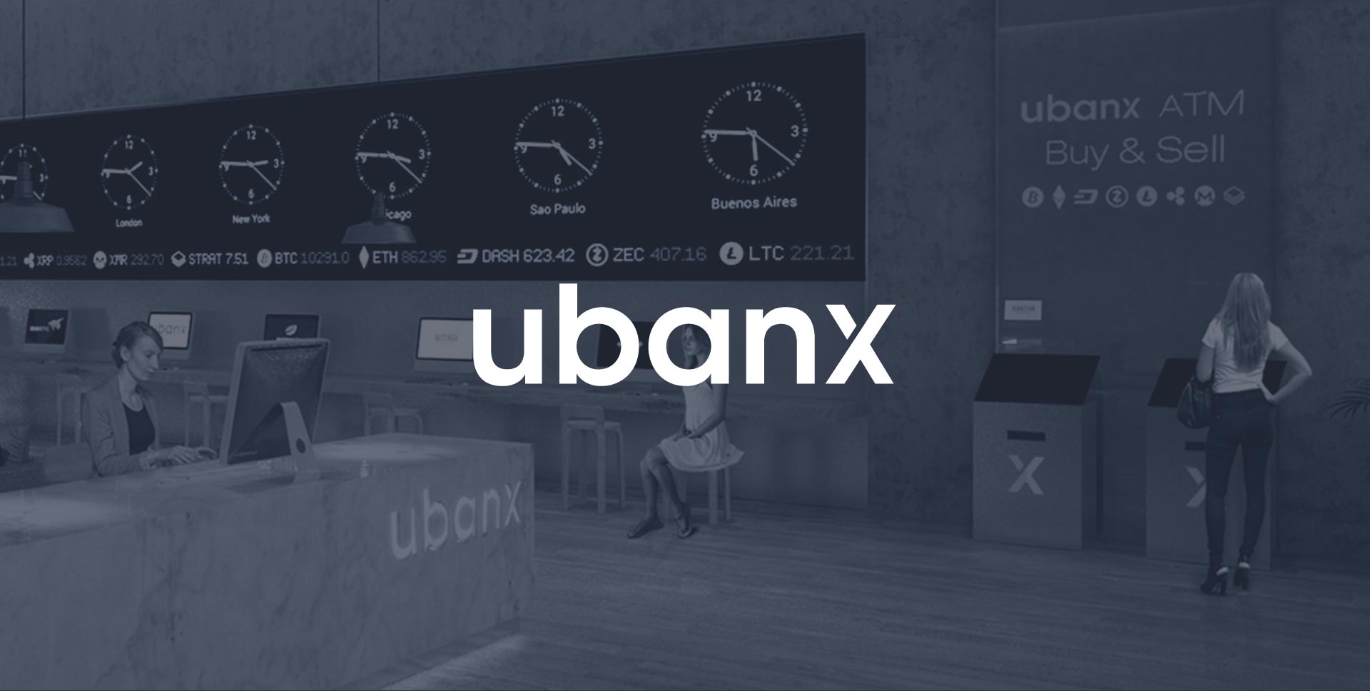 Photo of a Ubanx store with Ubanx logo overlaid